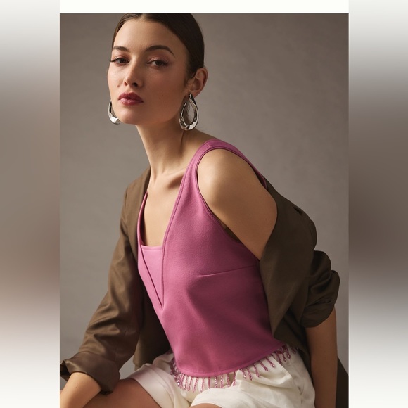 Anthropologie NWT Sz Sm crystal fringe top; sold out @anthro - Picture 15 of 15